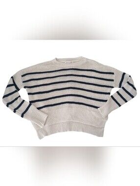 C&C California Striped Knit Crewneck Sweater | Women's Size Medium